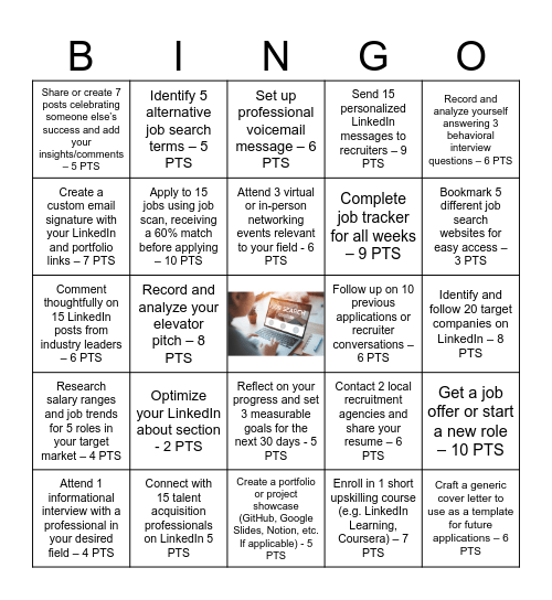 JOB-INGO Bingo Card