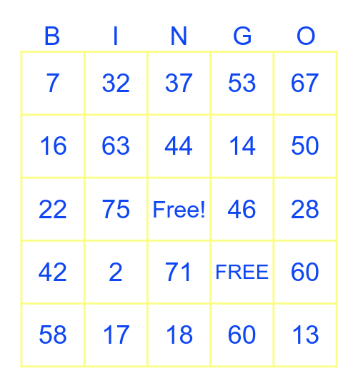 Grand Slam Bingo Card