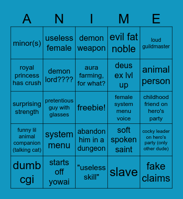 Jack-of-All...I already forgot Bingo Card