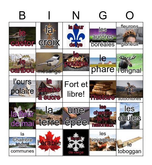 O Canada! Bingo Card