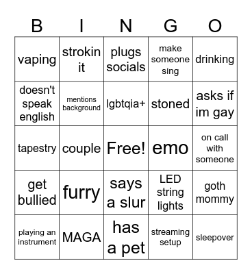 plutos ome tv bingo Card