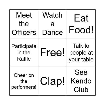 J-Night Blackout Bingo! Bingo Card