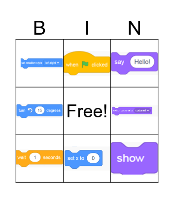 Bingo คำสั่ง scartch Bingo Card