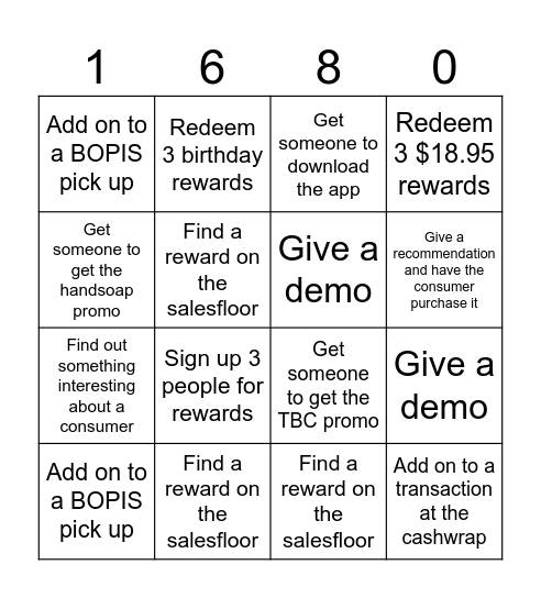 Consumer Obsessed Bingo Card