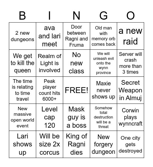 Fruma February Bingo Card