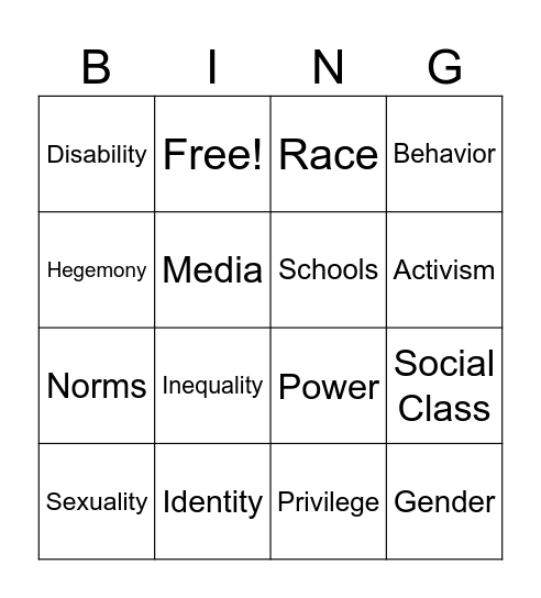 Chp.6 Culture Bingo Card