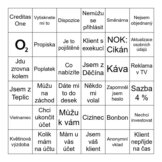 Creditas Bingo Card