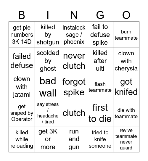 Miso Valo Bingo Card