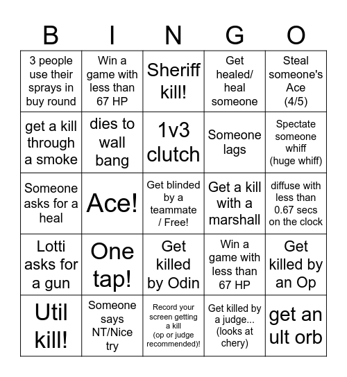 PYONPYONPYONPYON Bingo Card