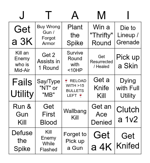 For Jatami Bingo Card
