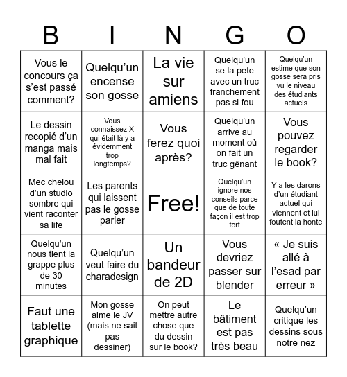 JPO Bingo Card