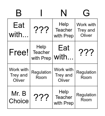 Ella Bingo Card
