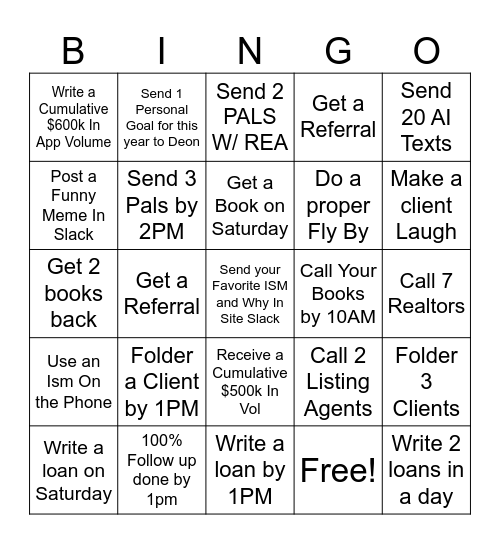 Common Sense Close Out To January Bingo Card