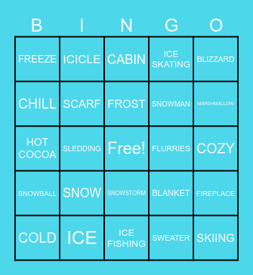 Winter Bingo Card