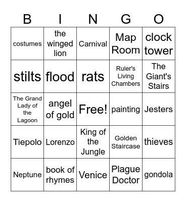 Carnival at Candlelight Bingo Card