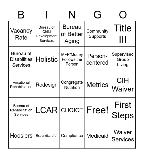 January QFR Bingo Card