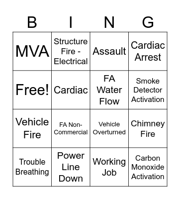 Winter Storm Shenanigans Bingo Card