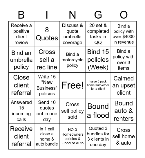 GreatFlorida Insurance - Contest 2026 Bingo Card