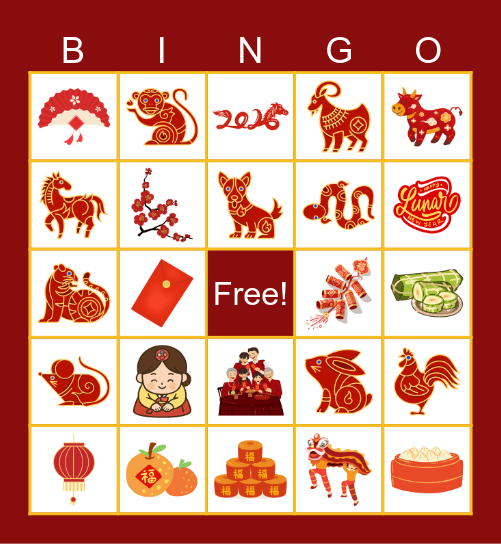 Happy Lunar New Year! Bingo Card