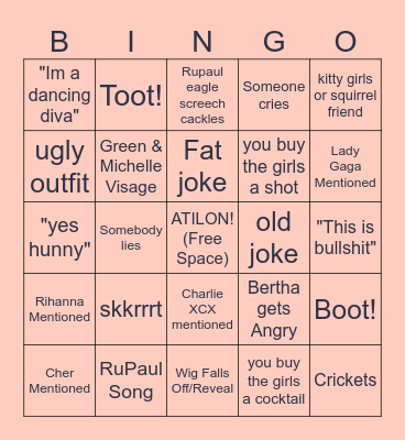 Atilon Bingo April 10th! Bingo Card