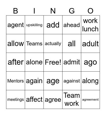 Collaboration Bingo Card