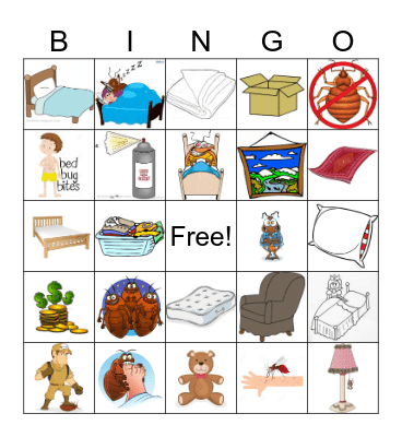 Bed Bug Bingo Card