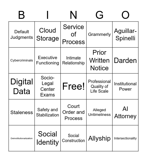 Spring Training Bingo Card