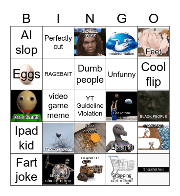unusual bingo 10 Bingo Card