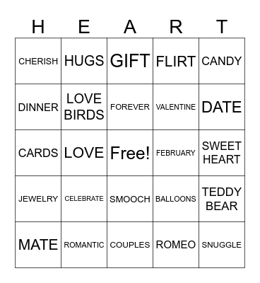 VALENTINE'S DAY Bingo Card
