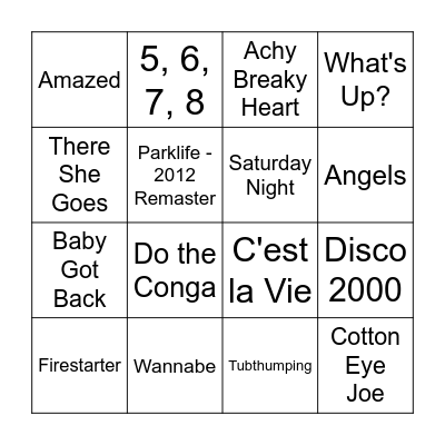 90s Bingo Round 2 Bingo Card