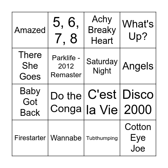 90s Bingo Round 2 Bingo Card