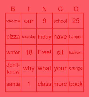 ASL BINGO Card