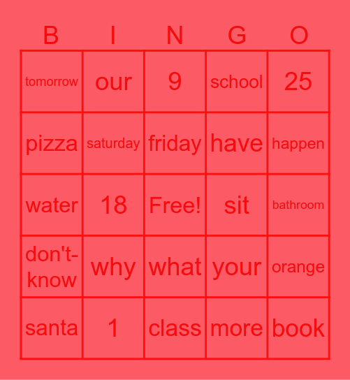 ASL BINGO Card