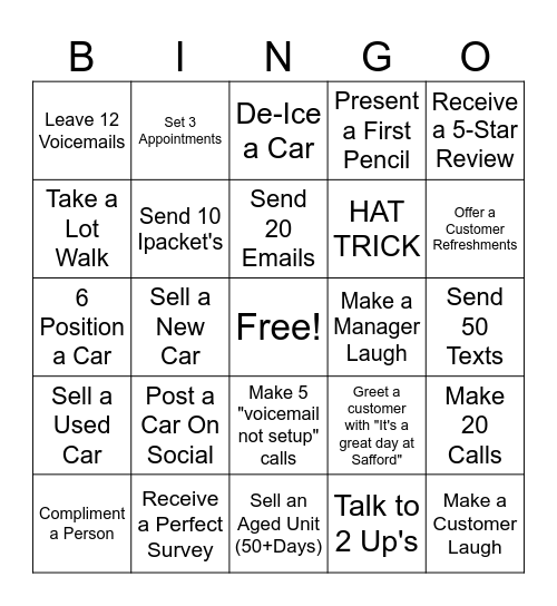 Warrenton Bingo Card