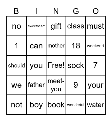 ASL BINGO Card