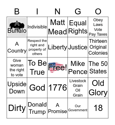 Citizenship Bingo  Bingo Card
