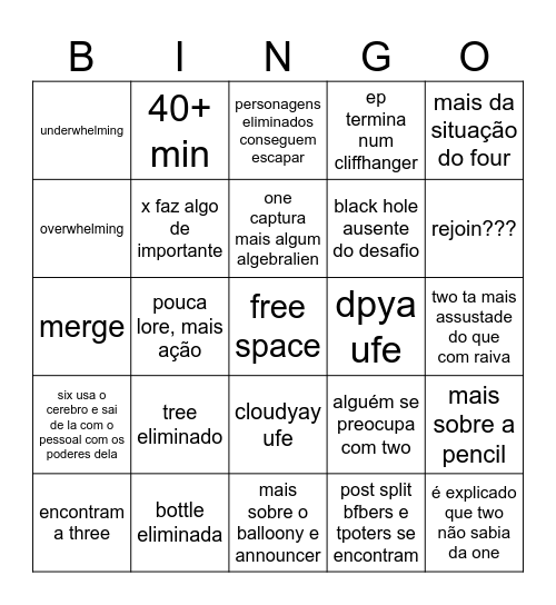 TPOT 21 🔥🔥🔥🔥🔥🔥 Bingo Card