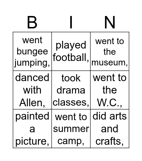 Bingo Card