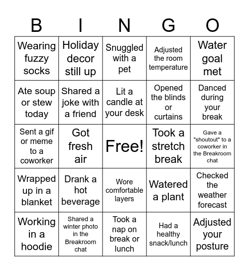 February Bingo Card