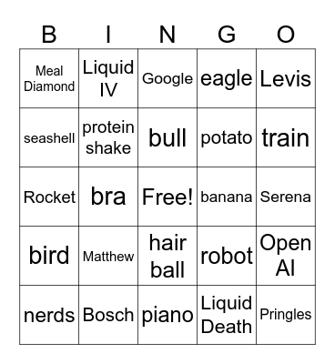 SUPERBOWL Bingo Card