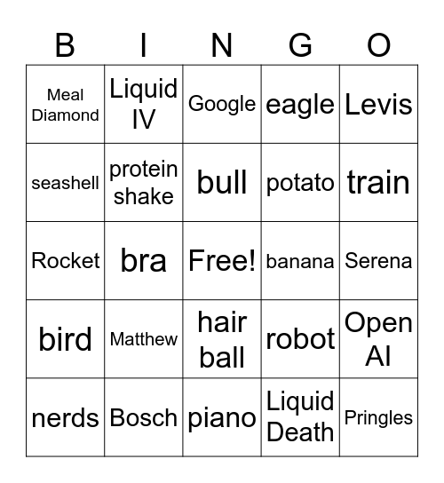 SUPERBOWL Bingo Card