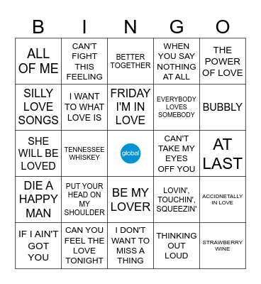 LOVEEEEE <3 Bingo Card