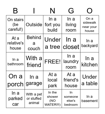 Band Practice Bingo Card