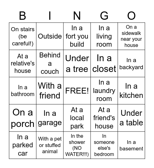 Band Practice Bingo Card