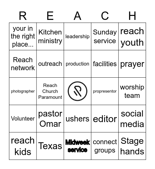 Team Night Bingo Card
