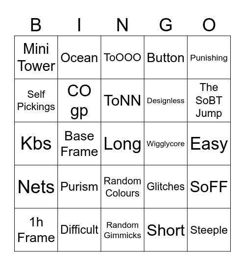 TC Bingo Card