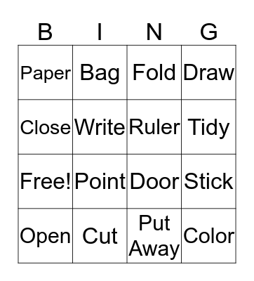 Clora's Class Bingo Card