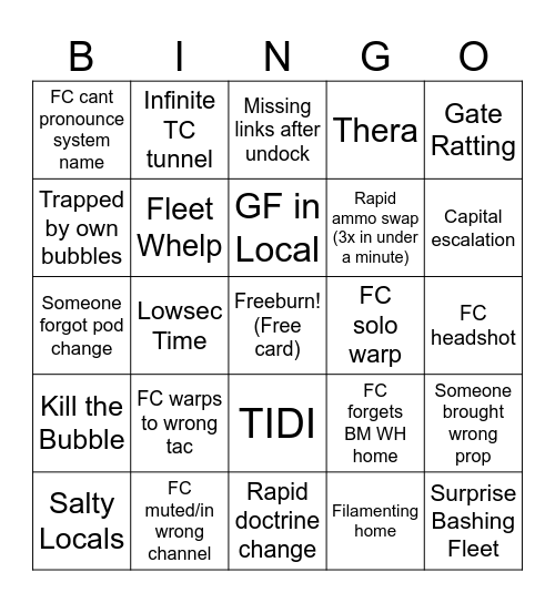 FC bingo Card
