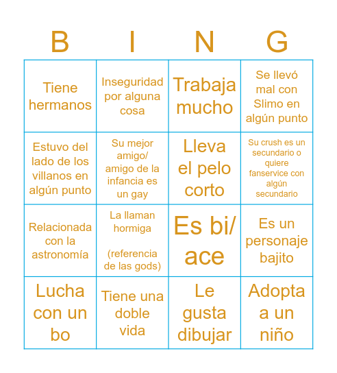 Amy crea a una nueva Chami Bingo Card
