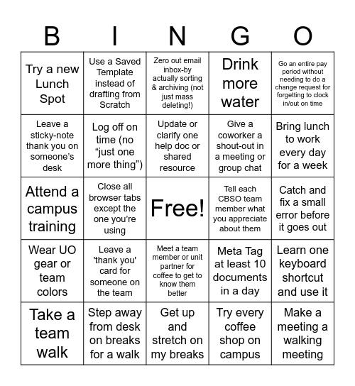 2026 CBSO Resolution Bingo Card